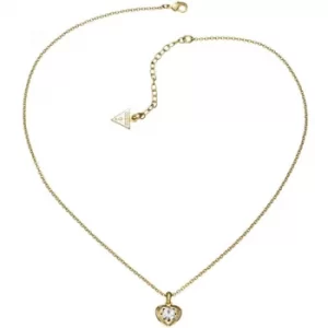 image of Ladies Guess PVD Gold plated Crystals Of Love Necklace