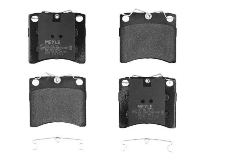 Image of MEYLE 025 206 5217 Brake pad set Front Axle, excl. wear warning contact, Original Quality, with anti-squeak plate Brake Pad Set,disc brake (402)