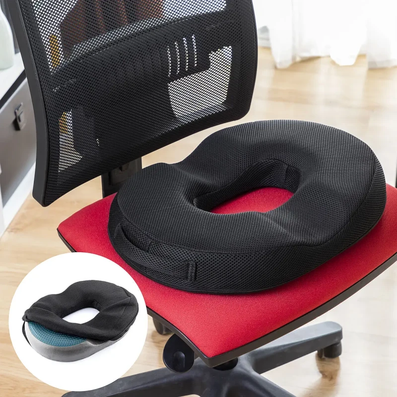 Image of Cushion with removable gel and charcoal cover InnovaGoods Charnut Noir Unisex TU