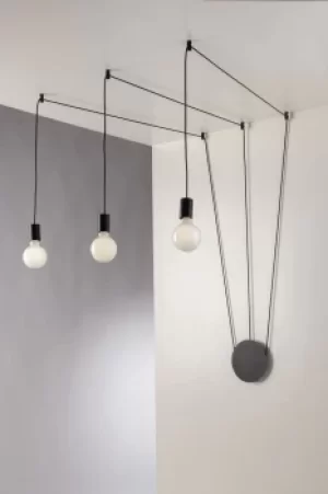 Image of HABITAT 3 Light Pendant Ceiling Light Black 500cm
