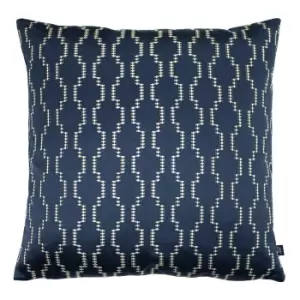 image of Nash Embroidered Cushion Ink/Royal, Ink/Royal / 50 x 50cm / Polyester Filled