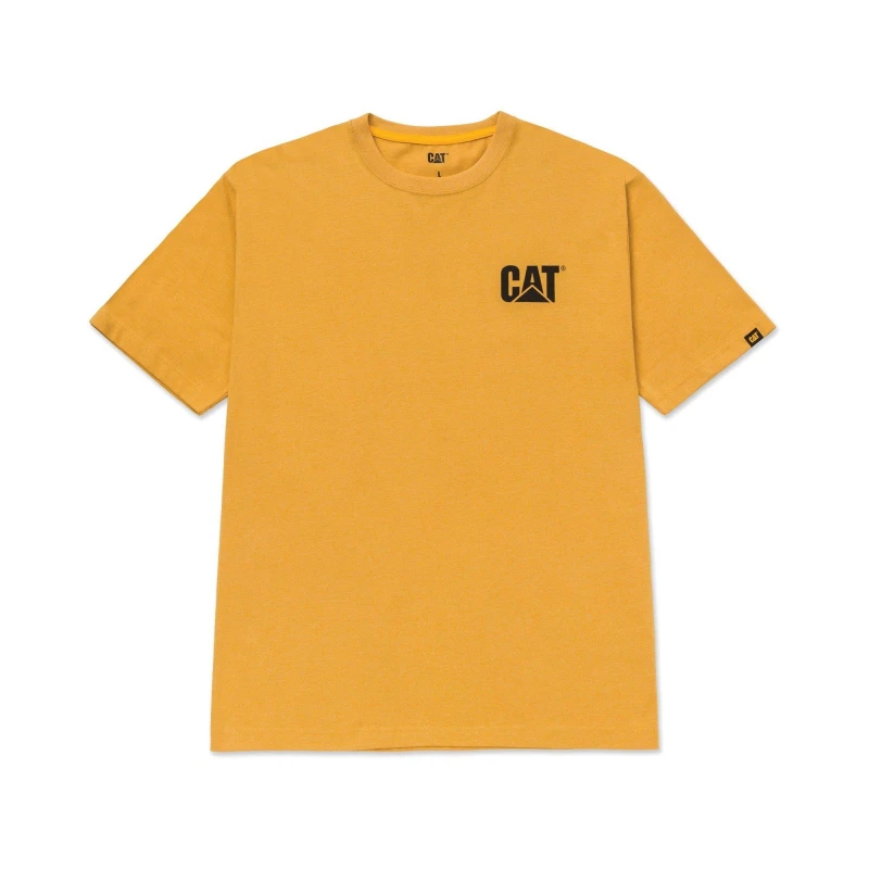 Image of Caterpillar Trademark Tee - Yellow Yellow Sml