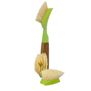 image of Full Circle Suds Up Soap-Dispensing Dish Brush - Green