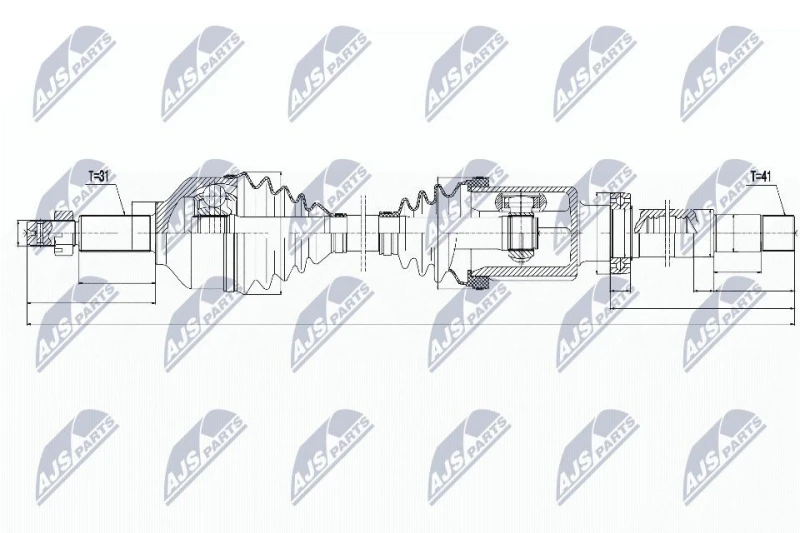 Image of NTY Drive shaft NTY NPW-FR-076