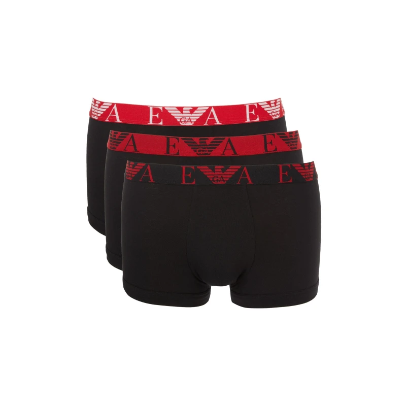 Image of Emporio Armani Bodywear Cotton-Jersey Three-Pack Boxer Trunks - XL Black Underwear and Nightwear male 111357-4F715-38121 XL