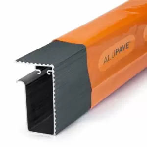 Image of Alupave Fireproof Flat Roof and Decking Side Gutter Grey - 3m
