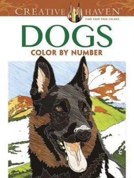 Image of Creative Haven Dogs Color by Number Coloring Book by Diego Pereira Paperback