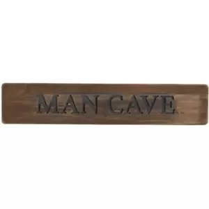Image of Man Cave Rustic Wooden Message Plaque