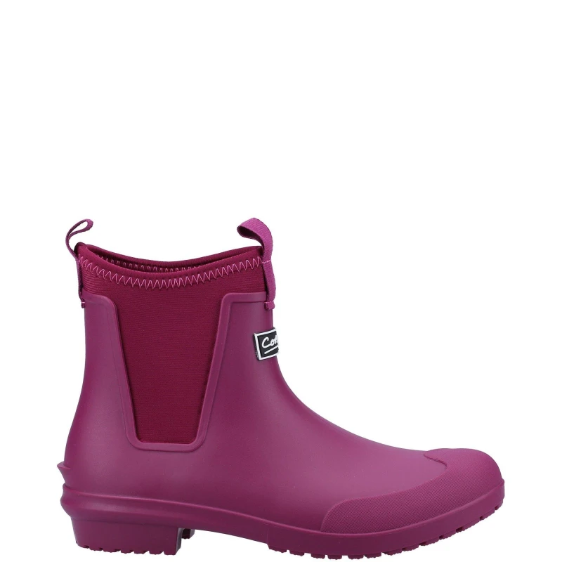 Image of Cotswold Womens Grovsner Waterproof Short Wellingtons UK Size 6 (EU 39) BERRY COT740-BERRY-6