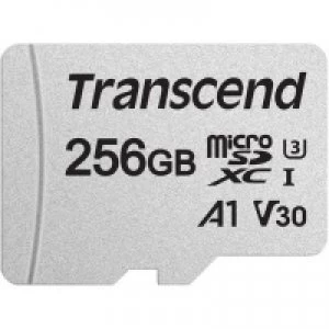 Image of Transcend 300S UHS-I MicroSDXC Memory Card 256GB with Adapter