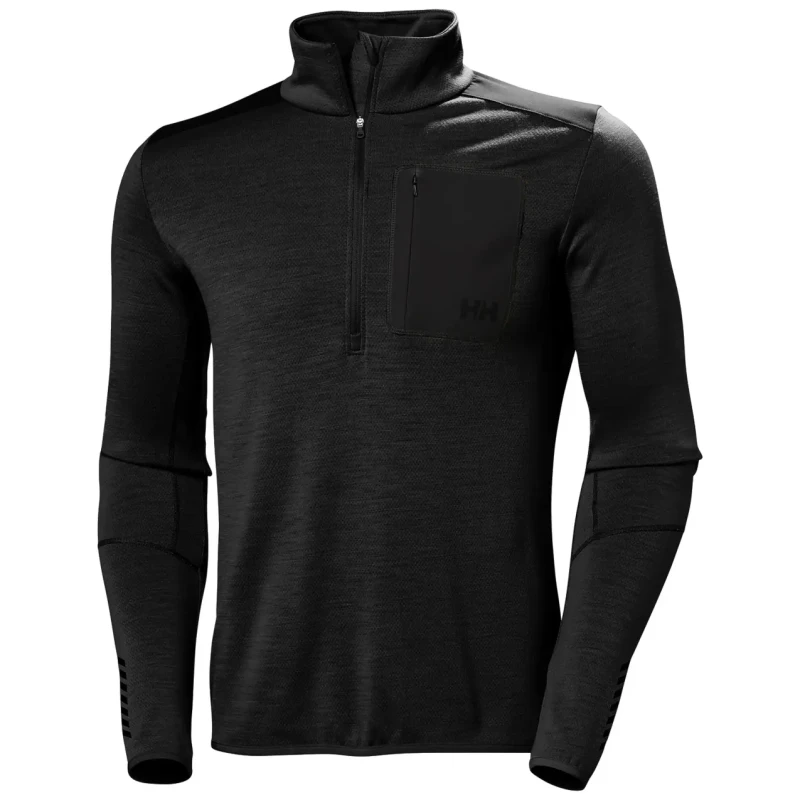 Image of Helly Hansen Merino 1/2 zip undershirt Helly Hansen Lifa Noir Male L