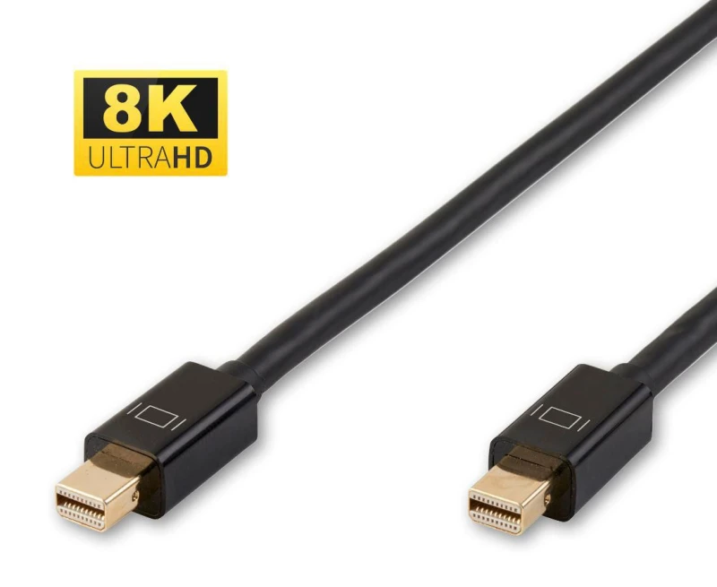 Image of Microconnect MDPMDP1BV1.4 DisplayPort cable 1m Mini DisplayPort Black