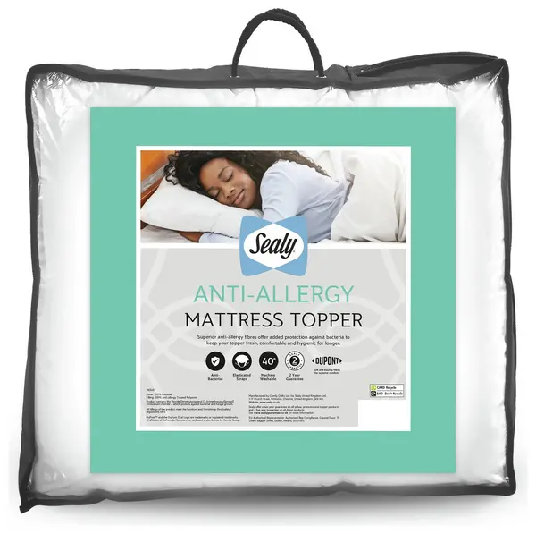 Image of Sealy Anti Allergy Hollowfibre Mattress Topper - Double
