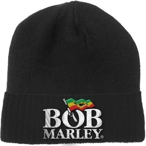 image of Bob Marley - Logo Unisex Beanie Hat - Black