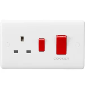 Image of KnightsBridge Curved Edge 45A DP Switch and 13A Switched Socket