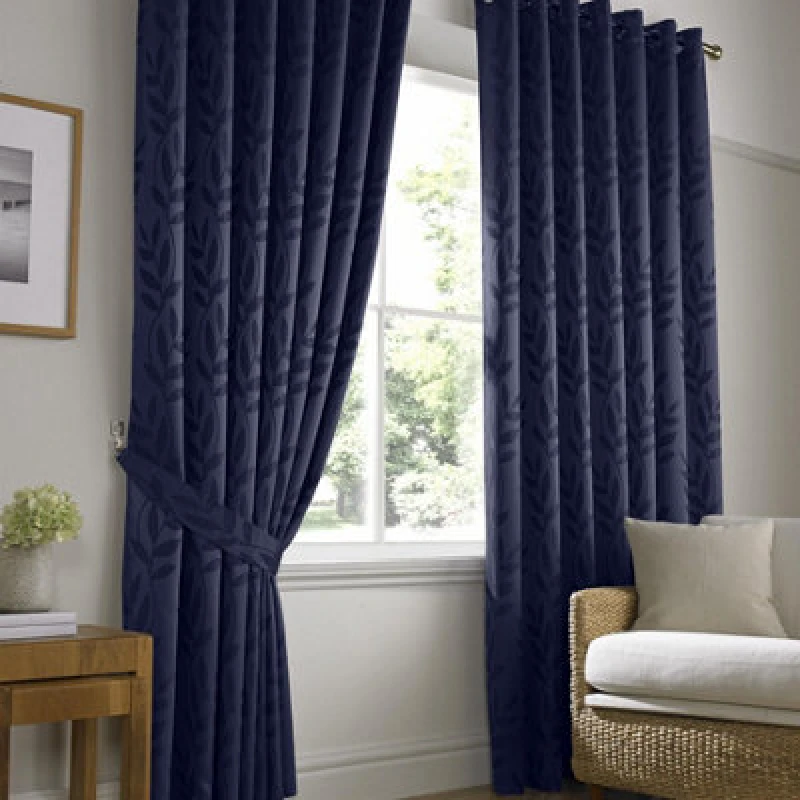 Image of Tivoli Ready Made Eyelet Curtains Navy