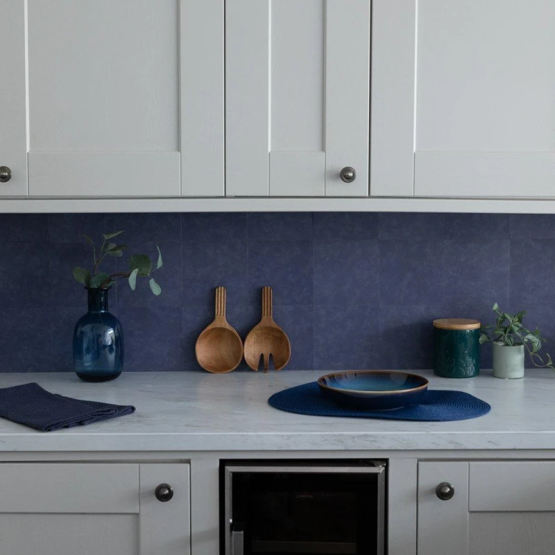 Image of D C Fix Self Adhesive Vinyl Wall Tiles Cement Blue Blue unisex 0.42 SQM