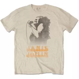 image of Janis Joplin - Working The Mic Unisex XX-Large T-Shirt - Neutral