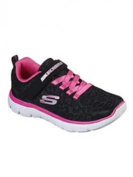 Image of Skechers Girls Summits Worth Wild Trainer - Black