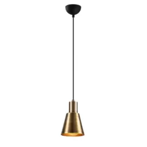 Image of Model 21 Deco Dome Pendant Lamp Antique Gold Ajustable Height