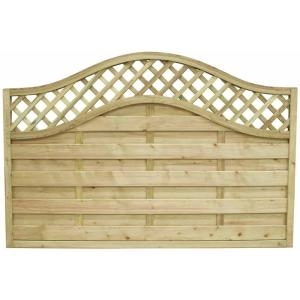 image of Forest Garden Pressure Treated Decorative Europa Prague Fence Panel 1.8m x 1.2m