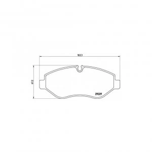 image of Front Brake Pad Set BREMBO P A6 026