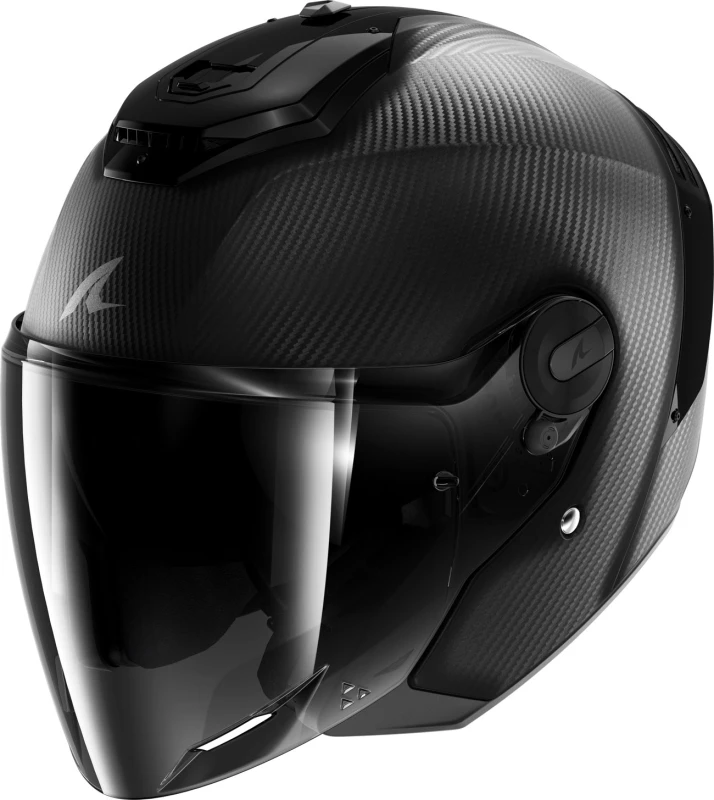 Image of Shark RS Jet Full Carbon, open face helmet , color: Matt Black/Dark Grey , size: L