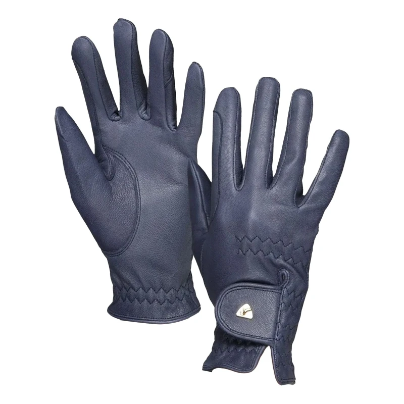 Image of Aubrion Aubrion Men Leather Riding Gloves in Navy Size: Small Navy S Male 5063107059741