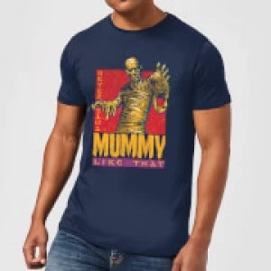 Image of Universal Monsters The Mummy Retro Mens T-Shirt - Navy - L