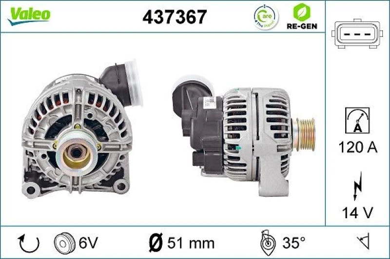 Image of Alternator VALEO 437367
