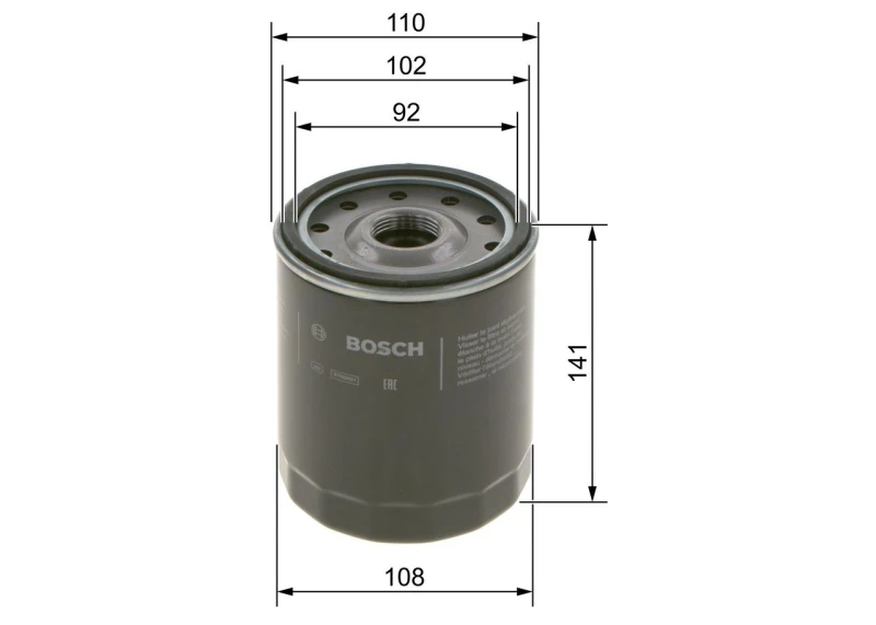 Image of Bosch F 026 407 263 Oil filter Spin-on Filter, with one anti-return valve Oil Filter (7)