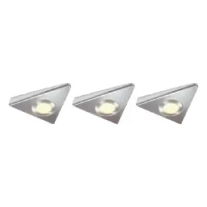 image of NxtGen Georgia Premium LED Under Cabinet Light 1.8W (3 Pack) Warm White 65° Brushed Nickel