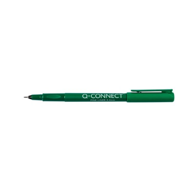 Image of Q-Connect Fineliner Pen 0.4mm Green (10 Pack) KF25010