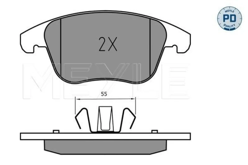Image of Brake pad set MEYLE 025 222 6920/PD