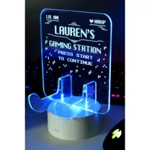Image of Personalised Gaming Controller Holder LED Colour Changing Light