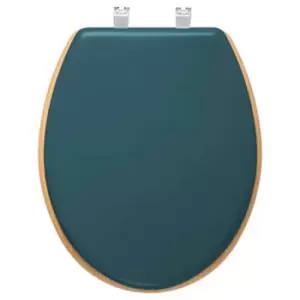 Image of Modern Bamboo Toilet Seat Teal (Blue)