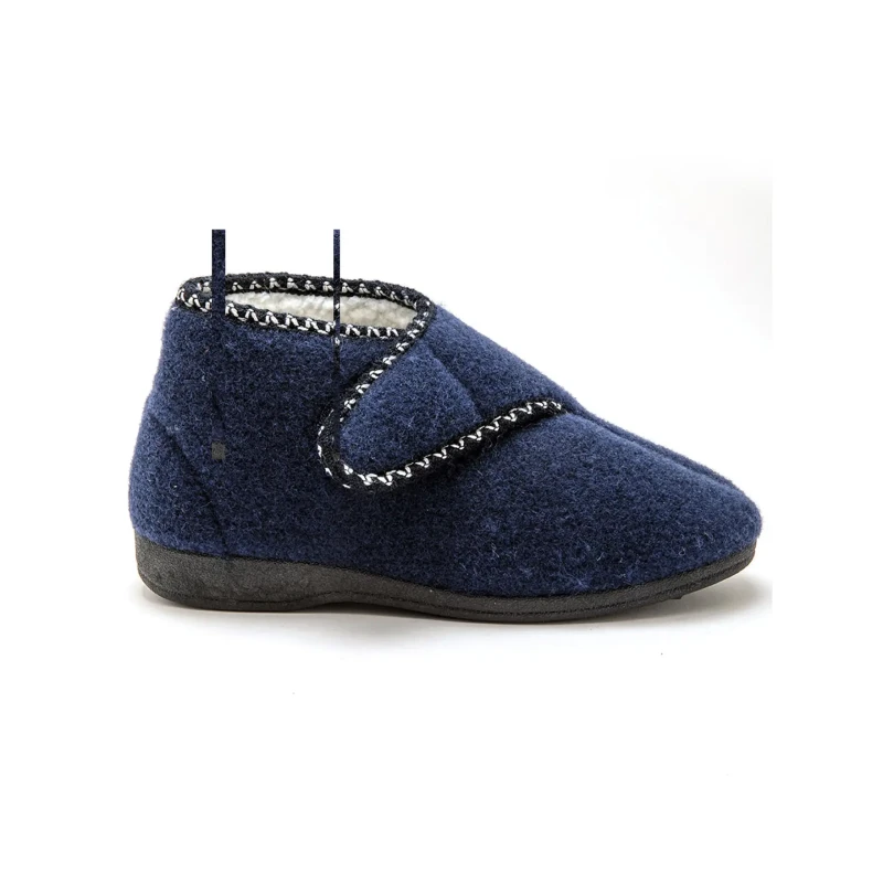 Image of Pediconfort Fleece-lined boots with Velcro For Her Pediconfort Bleu Female 39