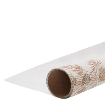 image of The Unique Paper Company Golden Stars Xmas Wrap 2m - Pine Cones