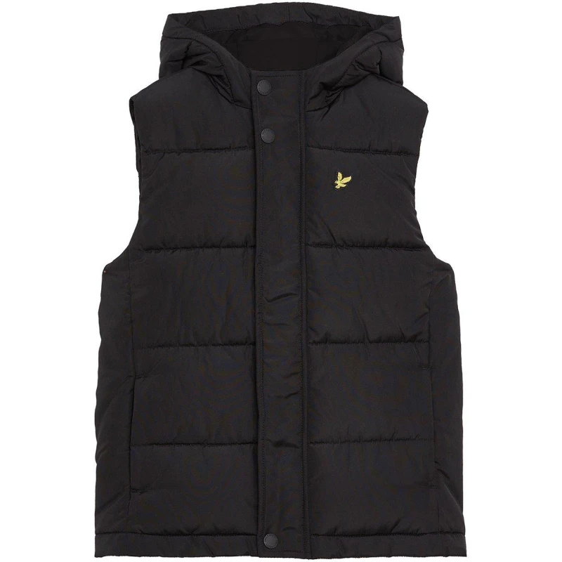 Image of Lyle and Scott Quilted Gilet Juniors - Black 5 - 6 Years