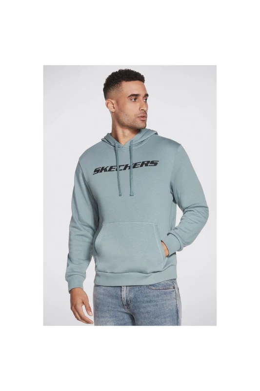 Image of Skechers Heritage Pullover Hoodie Pale Blue