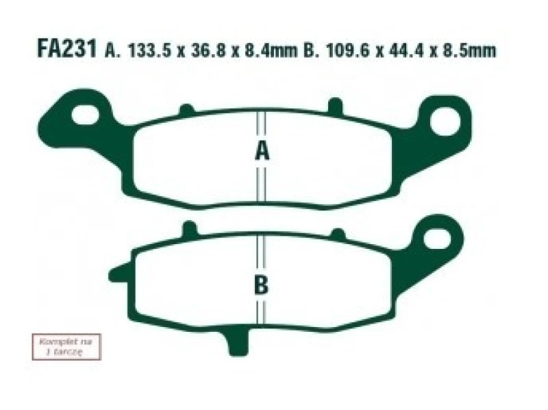 Image of EBC Brakes FA231V Brake pad set Brake Pad Set,disc brake (402)