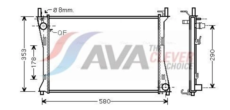 Image of Engine radiator AVA COOLING SYSTEMS FDA2400