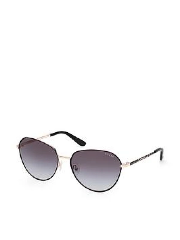 Image of Guess Square Metal Frame Sunglasses - Matte Black WAH9Z Female