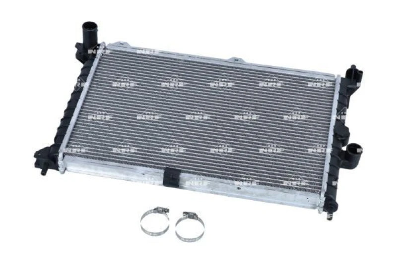Image of NRF 55308 Engine radiator EASY FIT Brazed cooling fins, Aluminium, with mounting parts Aluminium Radiator,engine cooling (470)