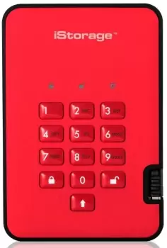 Image of iStorage 512GB diskAshur2 SSD - Fiery Red