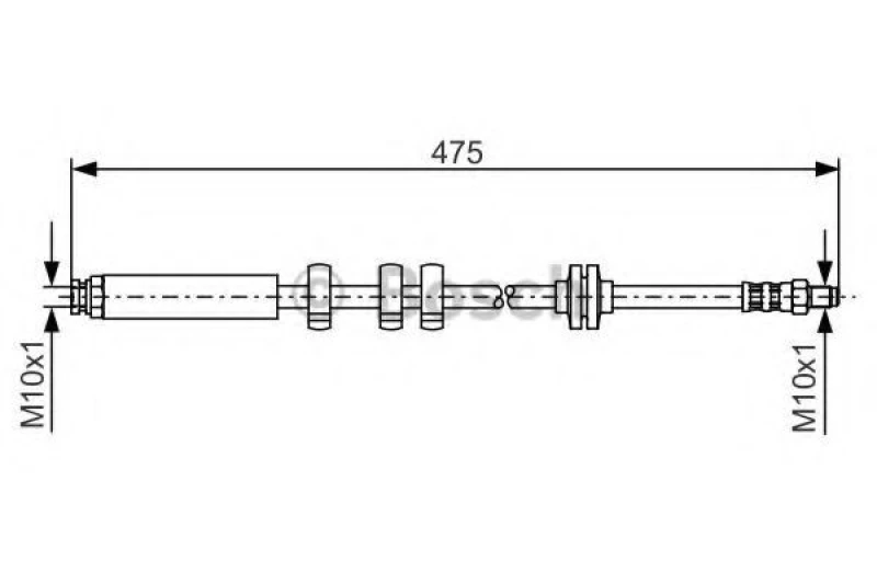 Image of Bosch 1 987 476 747 Brake Hose Brake Hose (83)