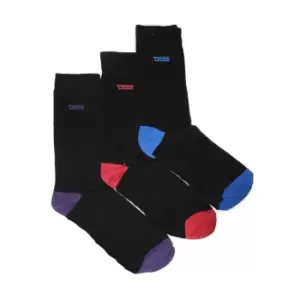 Duke Mens Pheonix Luxury Socks (Pack Of 3) (11-13 UK) (Blue/Red/Purple)