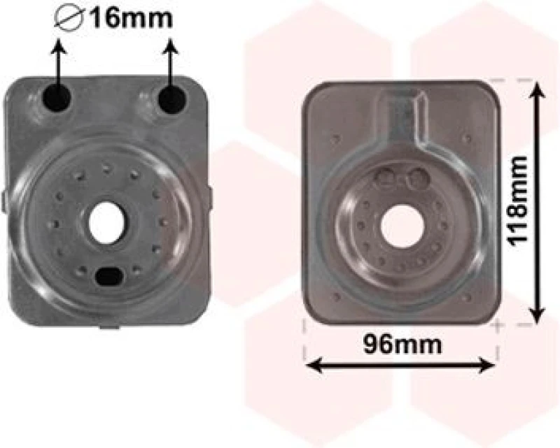 Image of VAN WEZEL Engine oil cooler VAN WEZEL 58003093