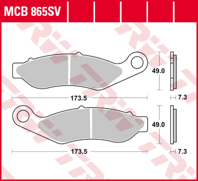 Image of TRW Lucas Sintered lining MCB865SV