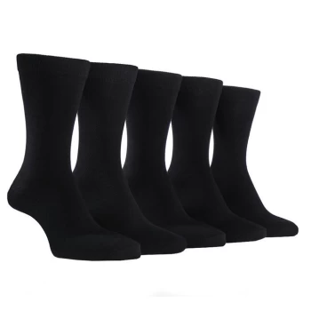 image of Farah 5 Pack Cotton Socks Mens - Black